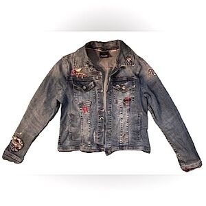 Nanette Lepore Embroidered Women’s Jean Jacket Size Medium